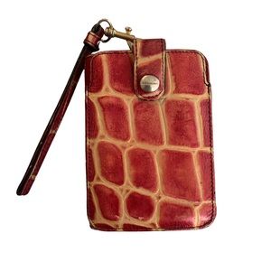 Brahmin Wallet with wristlet. Zippered coin pocket. Animal print.